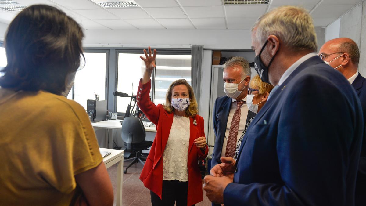 La ministra Nadia Calviño visita el Parque Científico Tecnológico de la ULPGC