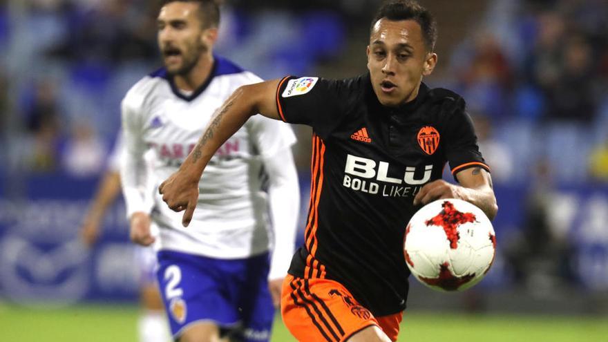 Orellana, en un partido con el Valencia