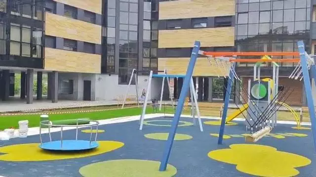 Así se ve el nuevo parque infatil de Grado