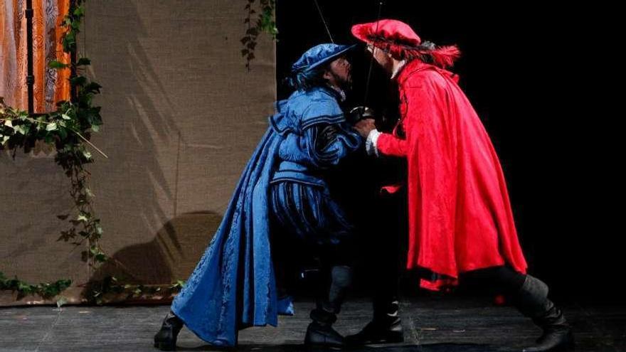 Don Juan en plena disputa por su amada.