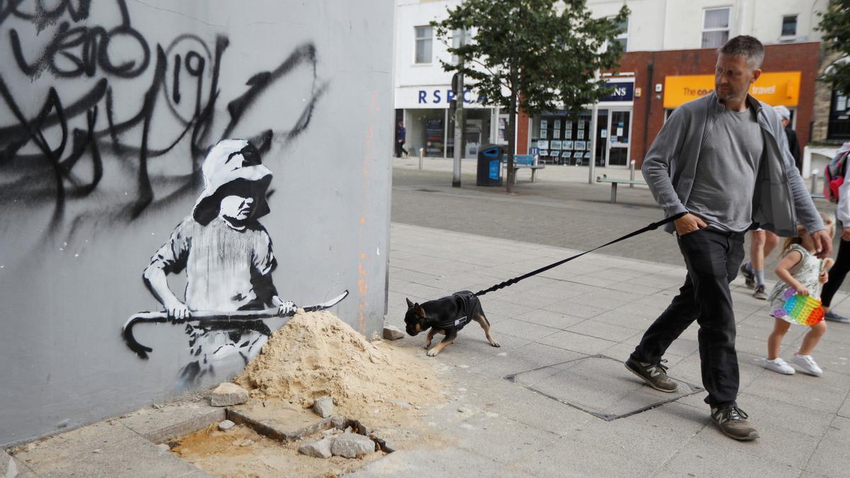 El nuevo grafiti de Banksy.