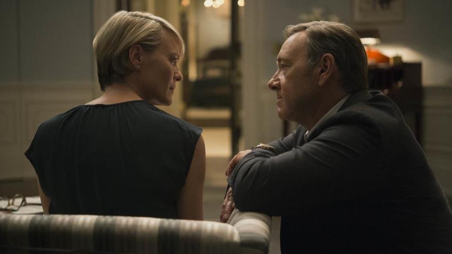Robin Wright y Kevin Spacey en &#039;House of Cards&#039;.