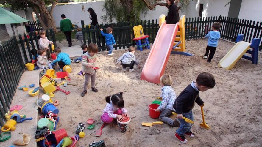 La zona de recreo de un centro de educación infantil, de 0 a 3 años.