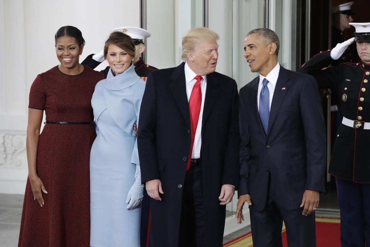 Michelle y Barack Obama junto a Donald y Melania Trump