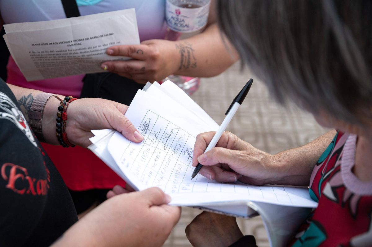 Recogida de firmas.