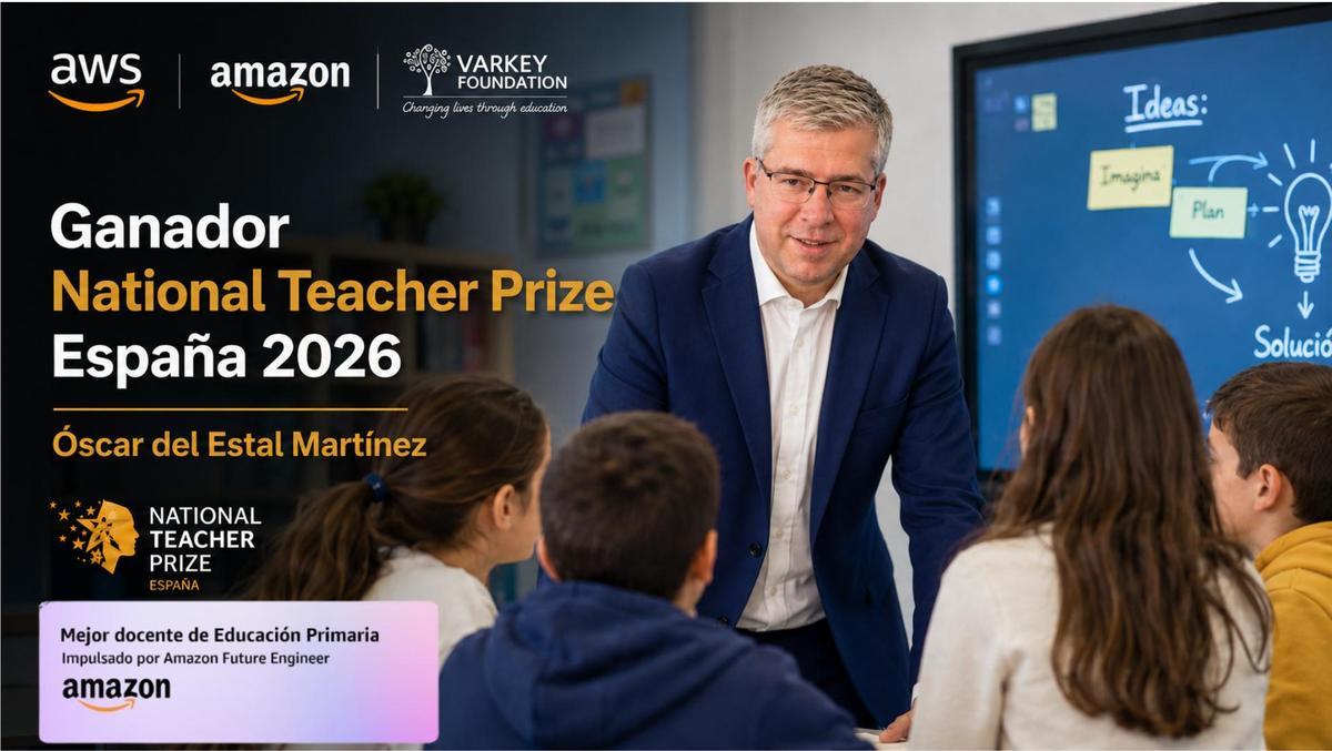 Cartel del ganador National Teacher Prize España 2026