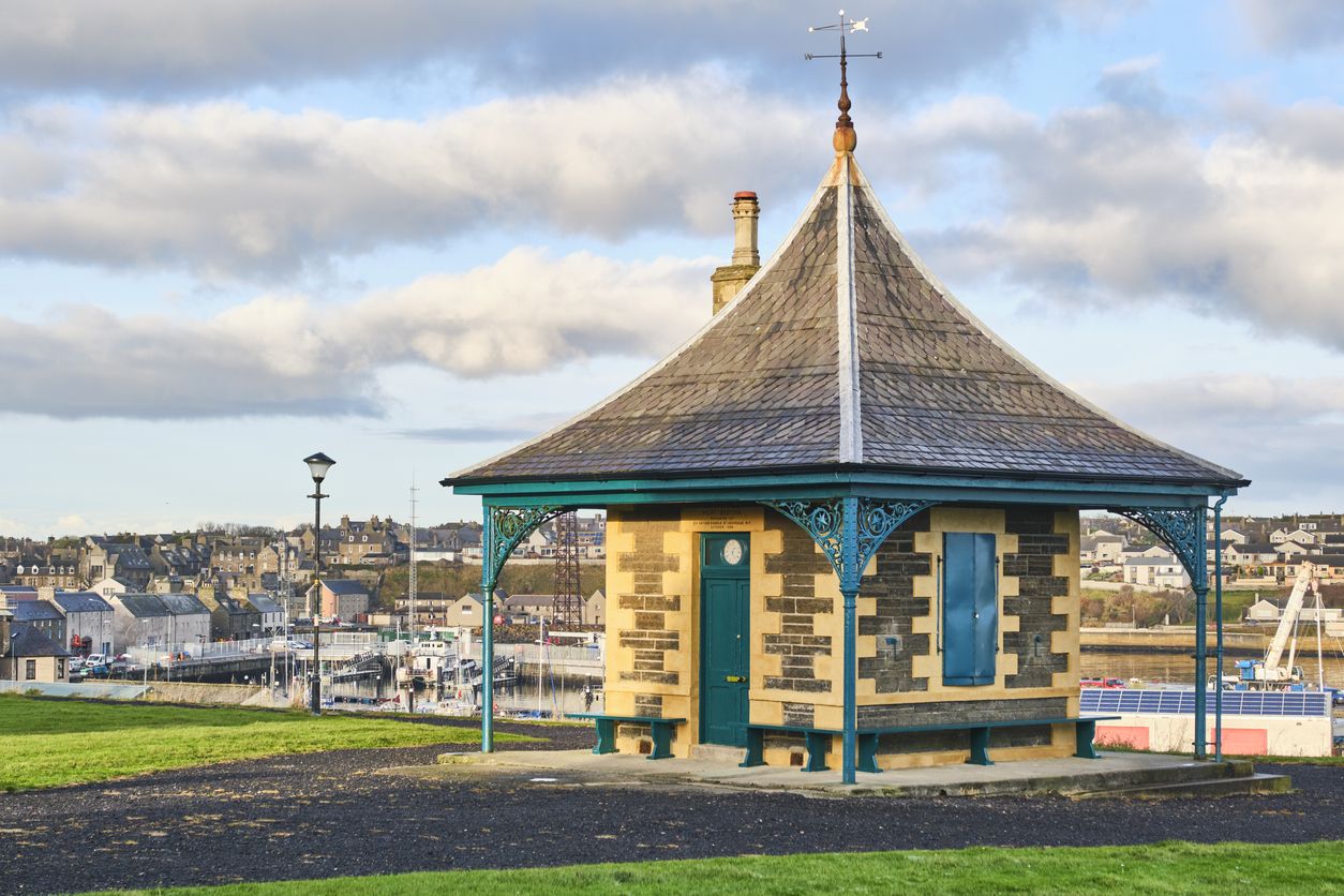 Una típica estampa en Wick, Escocia.