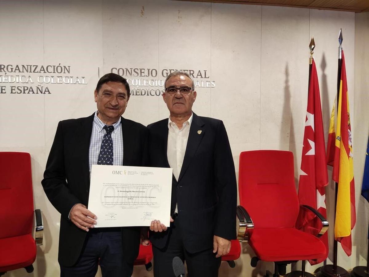 Hermenegildo Marcos (izquierda), junto a José María Rodríguez Vicente.