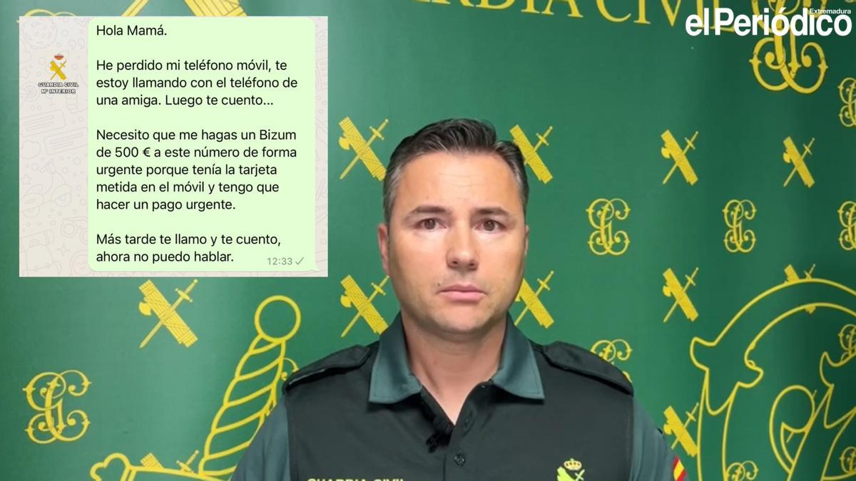 VÍDEO | La Guardia Civil de Cáceres qué hacer ante la última estafa por SMS