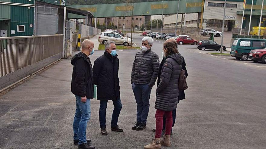 Moment de la visita a les obres del polígon de la Valldan