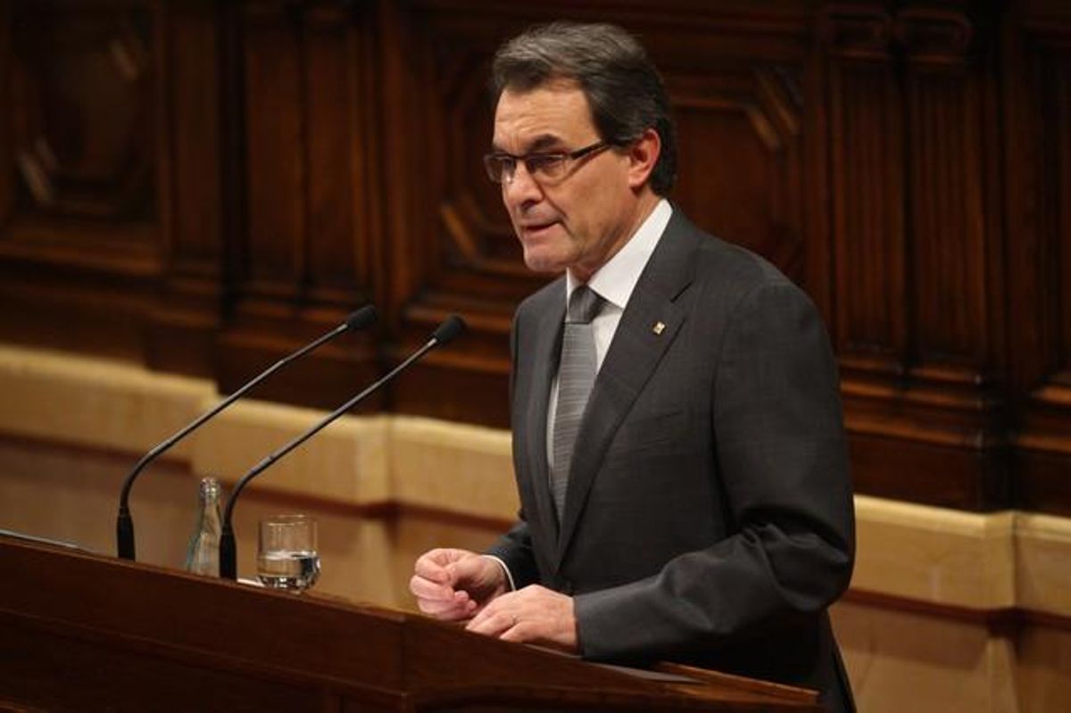 El president de la Generalitat en funcions, Artur Mas, en el discurs d’investidura. El president de la Generalitat en funcions, Artur Mas, en el discurs d’investidura.