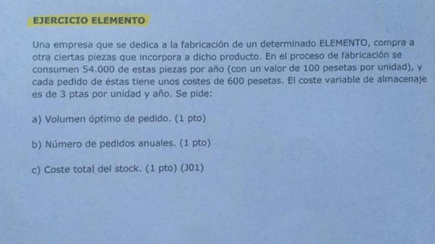 Problema enviado a los alumnos de un instituto canario para preparar la EBAU.