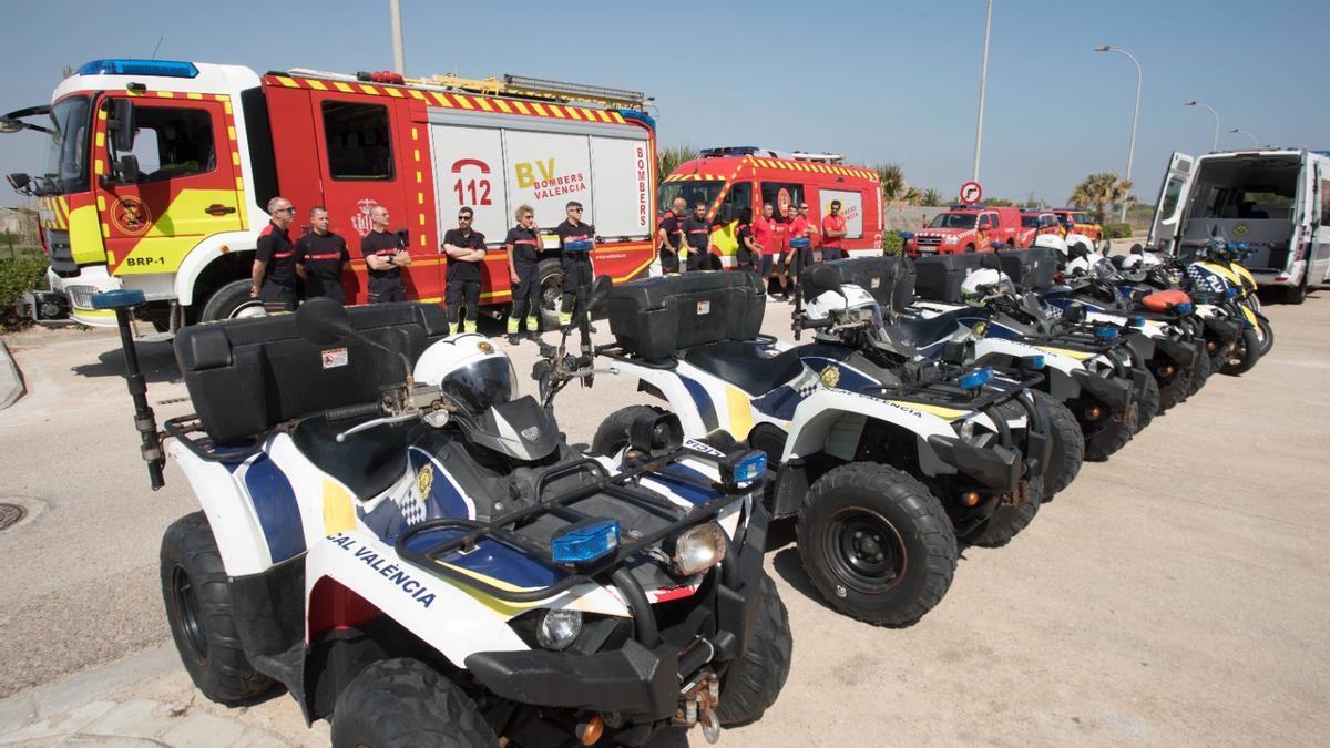 La policía local patrullará con los quads y las motocicletas.