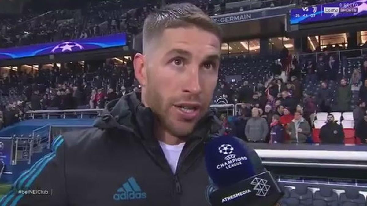 LACHAMPIONS | PSG - Real Madrid (1-2): Ramos: Aún no hemos ganado nada