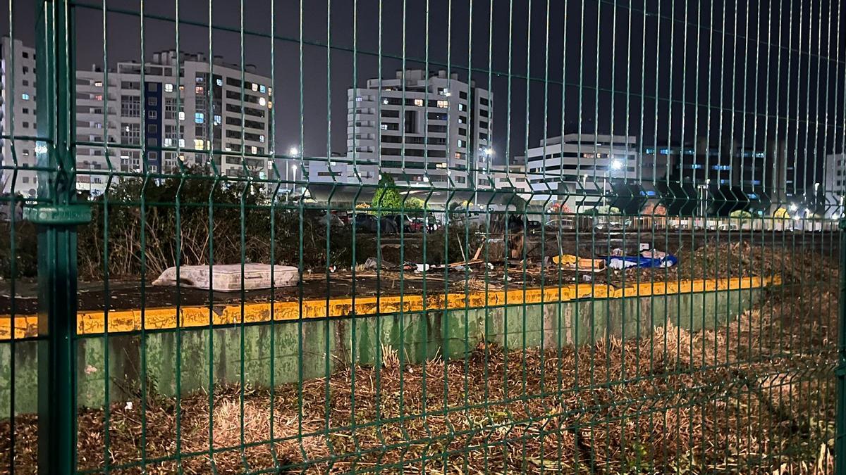 Restos de los objetos que ardieron