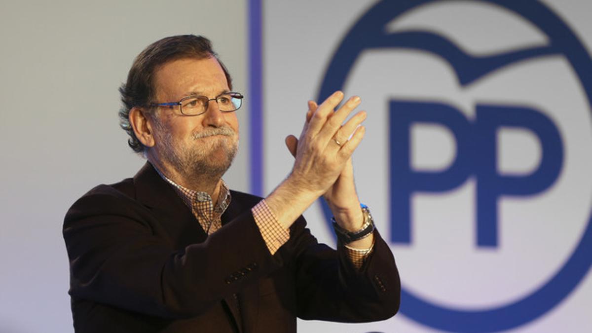 RAJOY CLAUSURA UN ACTO CON ALCALDES Y AFILIADOS DEL PP DE SALAMANCA