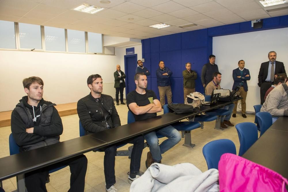 Rueda de prensa en el Tartiere por la marcha de Carmelo del Pozo