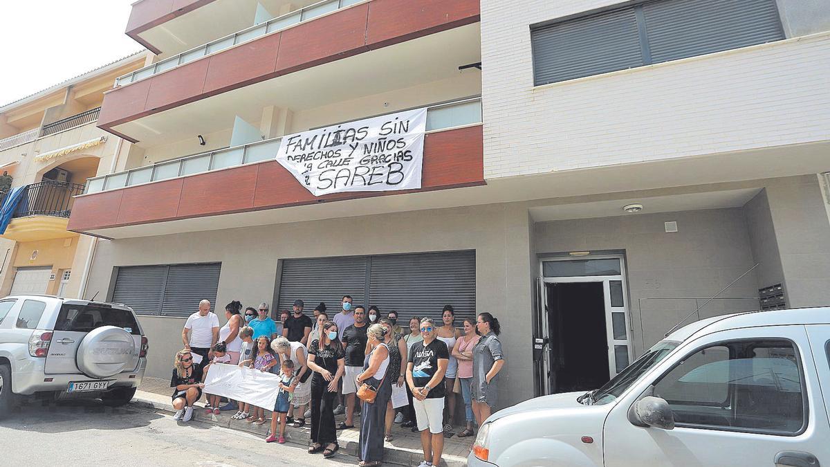 Protesta ante un desahucio.