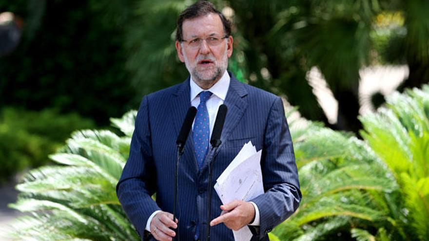 Mariano Rajoy en Marivent después del encuentro con Felipe VI