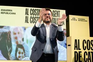 Aragonès pide el voto independentista y de izquierdas y contra la monarquía y la corrupción