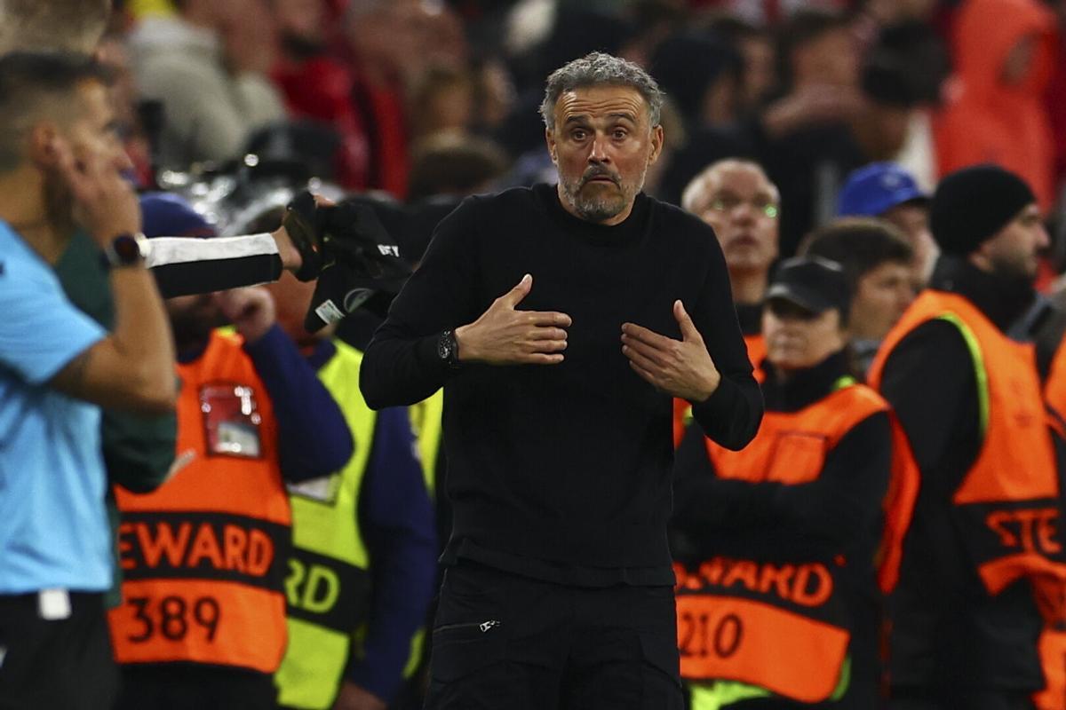 Luis Enrique, en el Allianz Arena
