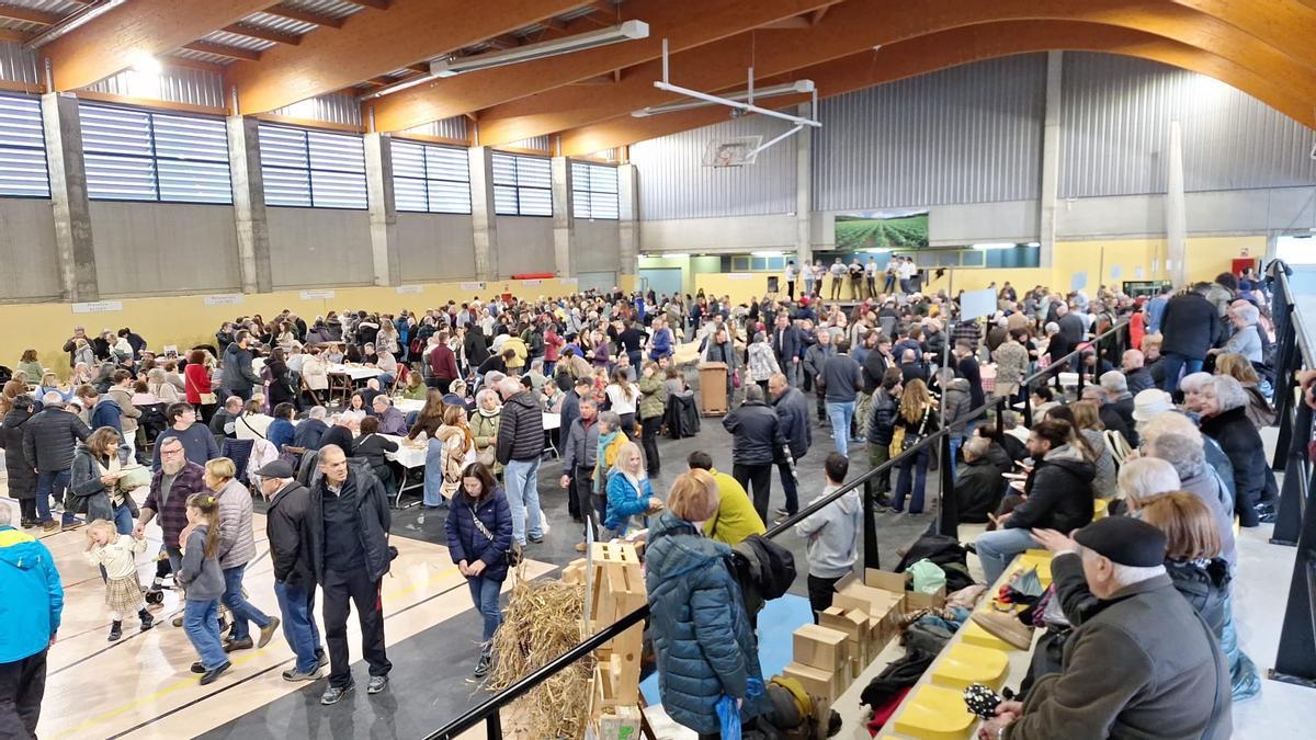 El pavelló municipal durant la Fira, aquest diumenge.