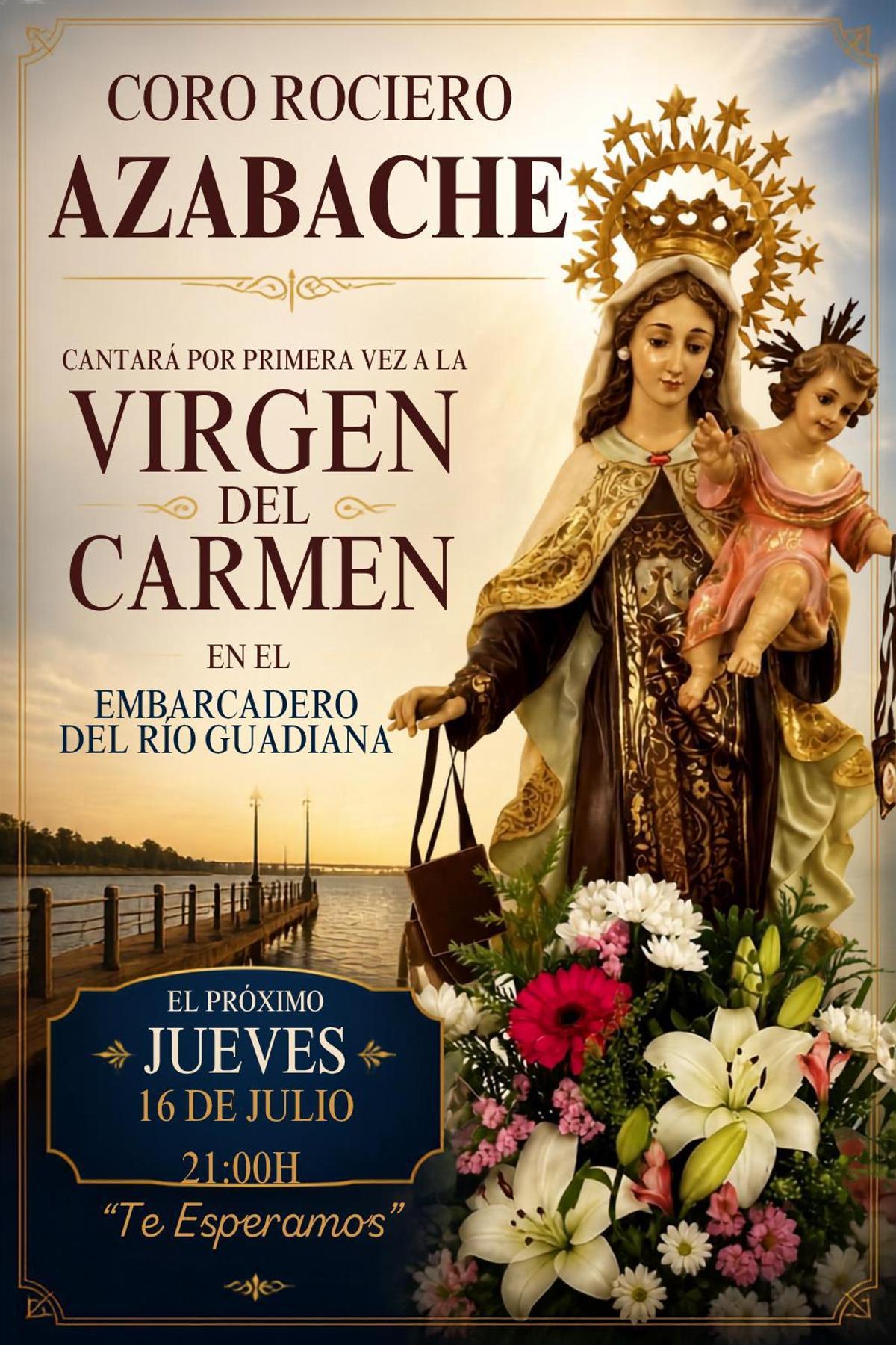El coro rociero Azabache cantará a la Virgen del Carmen por primera vez.