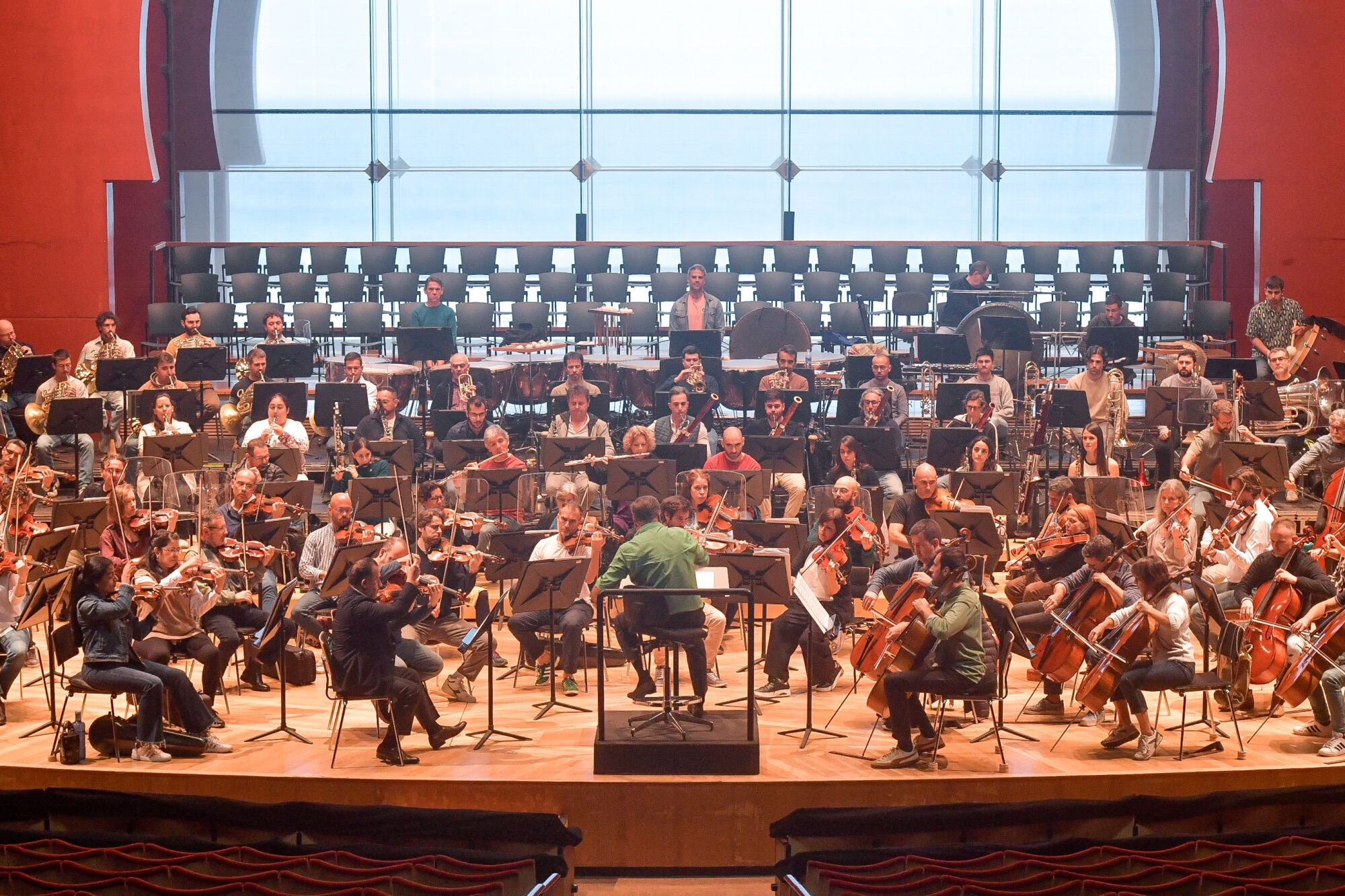 Ensayo y presentación del concierto de la Orquesta Filarmónica de Gran Canaria en el 41º FIMC