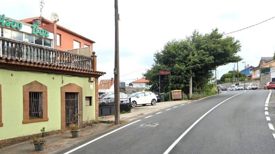 Entorno donde se produjo el accidente en mayo de 2020, en A Castellana (Cambre).