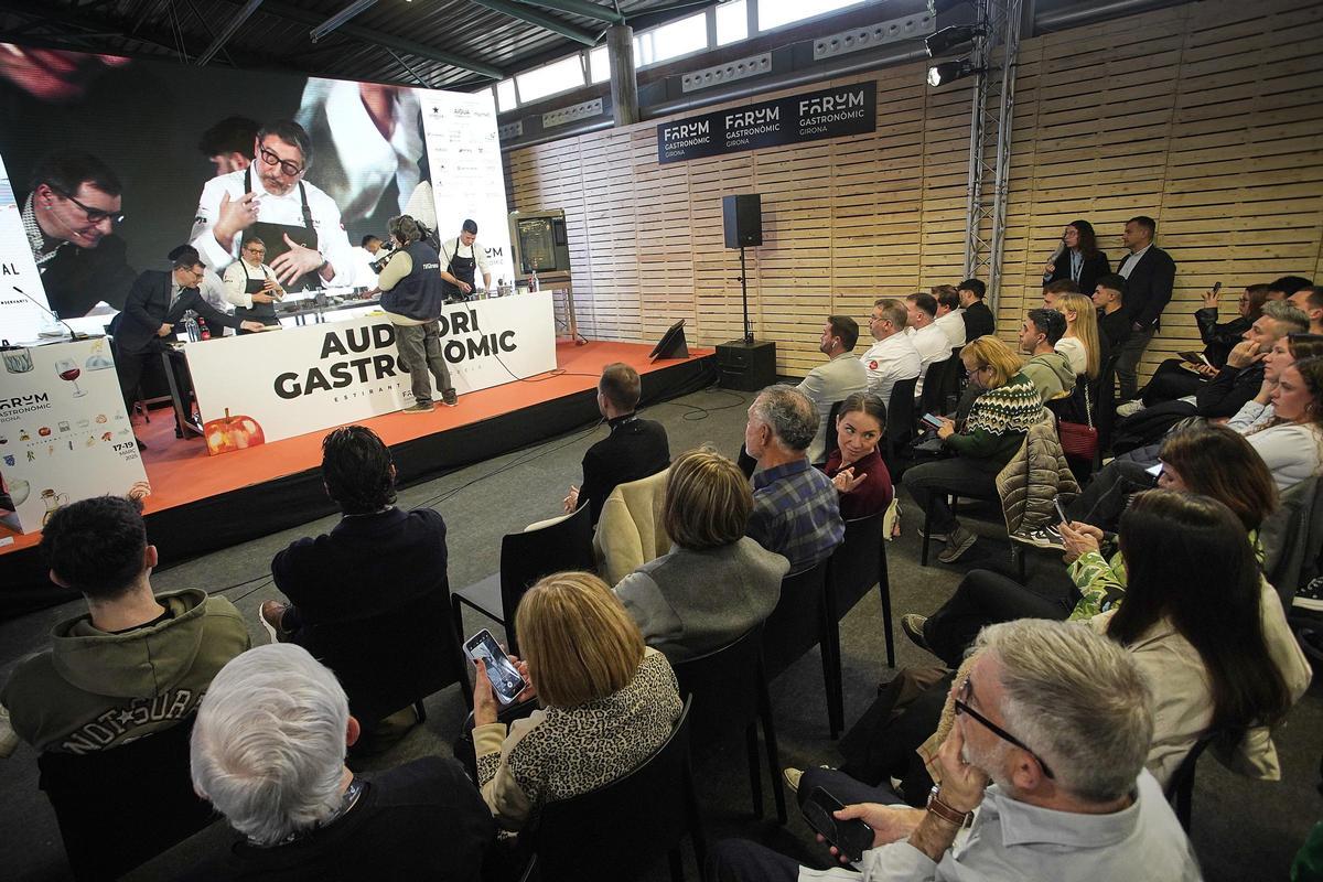 Les fotos dels germans Roca a la ponència del Fòrum Gastronòmic de Girona