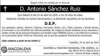 D. Antonio Sánchez Ruiz