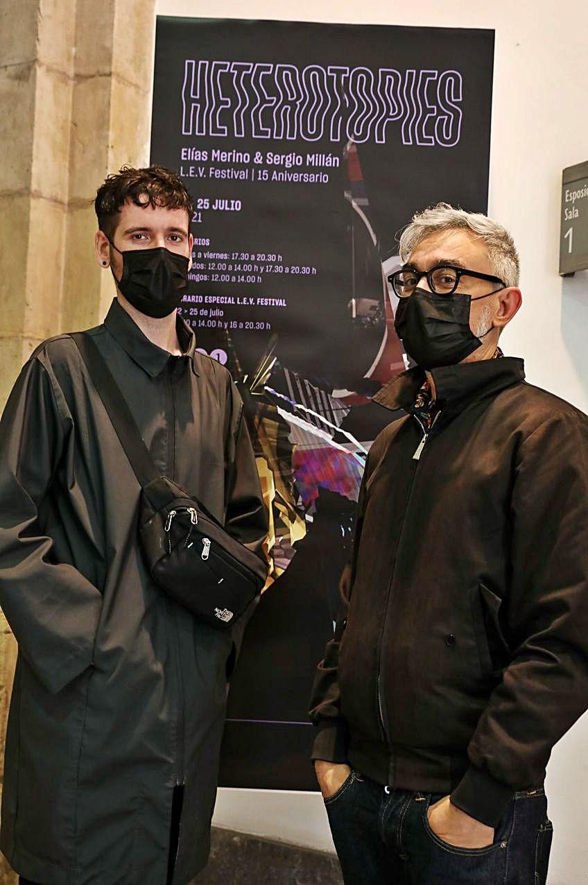 Elías Merino y Sergio Millán, los creadores de “Heterotopies”, en el Centro de Cultura Antiguo Instituto.