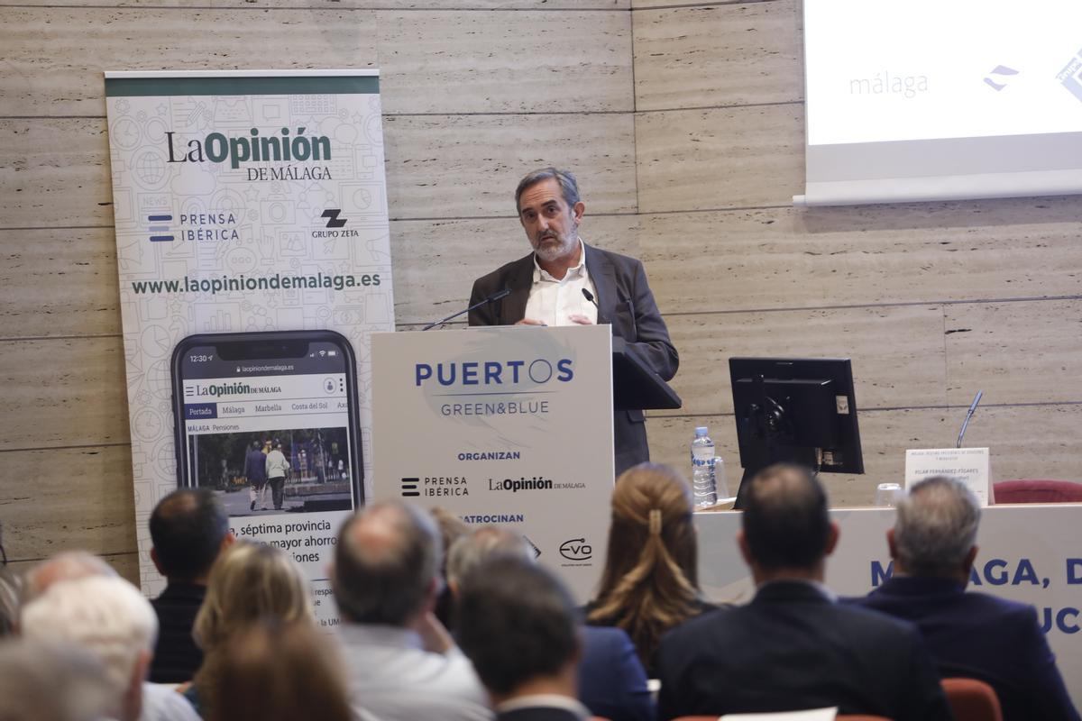 José Ramón Mendaza, director de La Opinión de Málaga, en su intervención