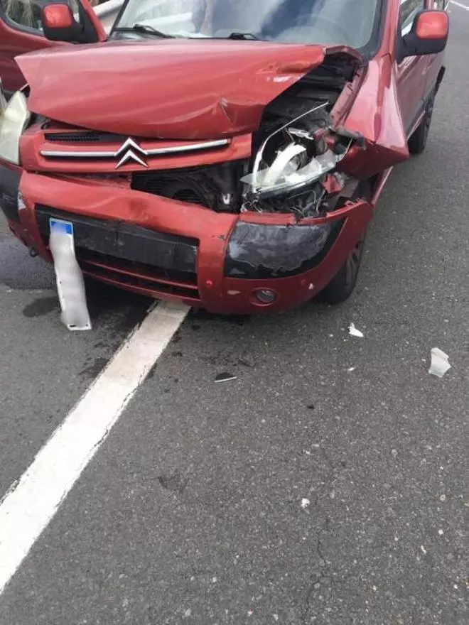 Accidente en la salida a Tarajalillo de la GC-1