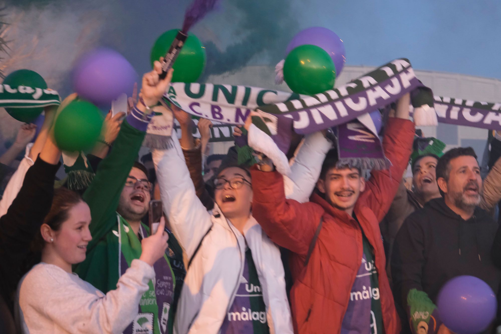 Recibimiento al Unicaja en la previa de los cuartos de final de la Copa del Rey 2024.