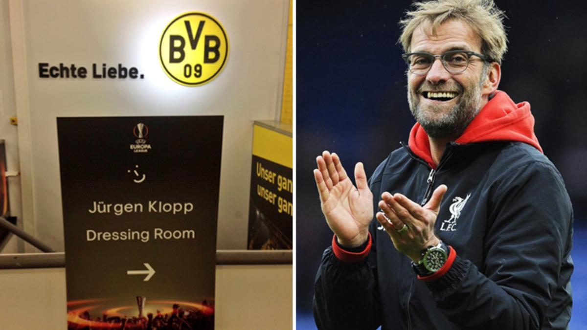 Así es el cartel con el que el Dortmund &quot;recibirá&quot; a Klopp