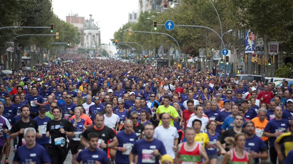 Los participantes en la Cursa de la Mercè