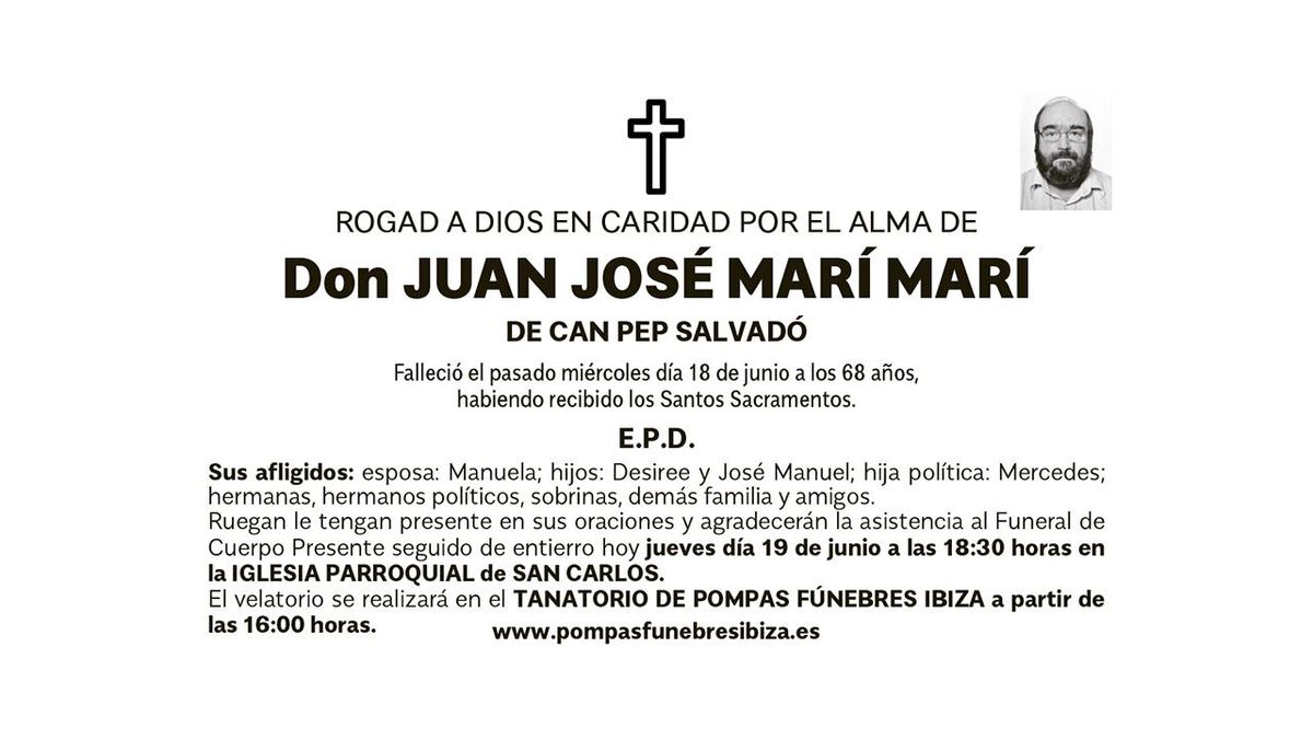 Esquela José Marí Marí