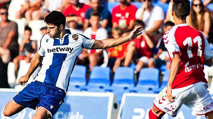 Melero en un amistoso contra el Murcia.