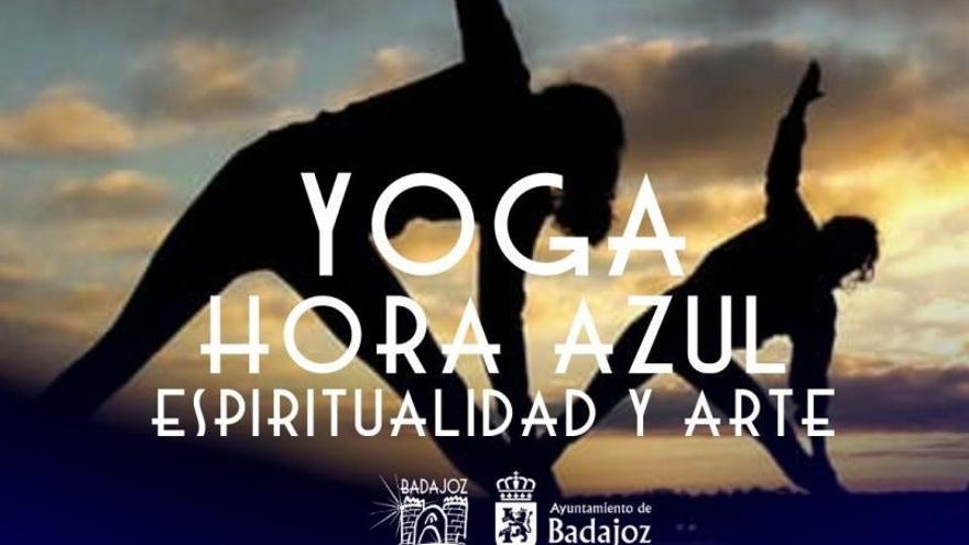 Cartel anunciador de la actividad de yoga.