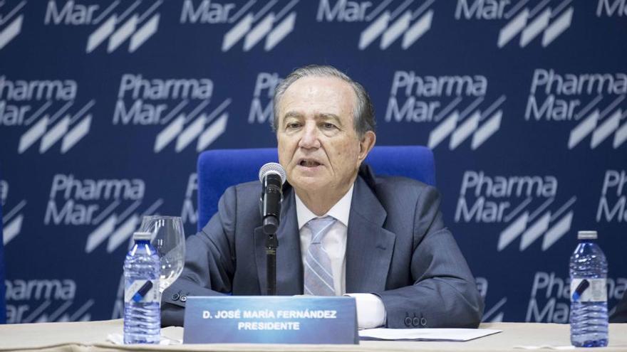 José María Fernández Sousa, durante la rueda de prensa de PharmaMar