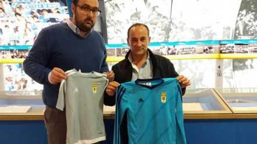 David Mata y Alberto Suárez, ayer, en el Carlos Tartiere.