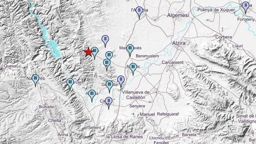 Un terremoto de magnitud 2,9 sorprende a los vecinos de Tous