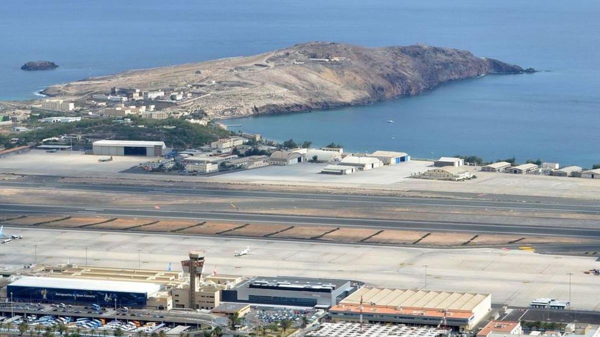 Vista aérea del aeropuerto de Gran Canaria.