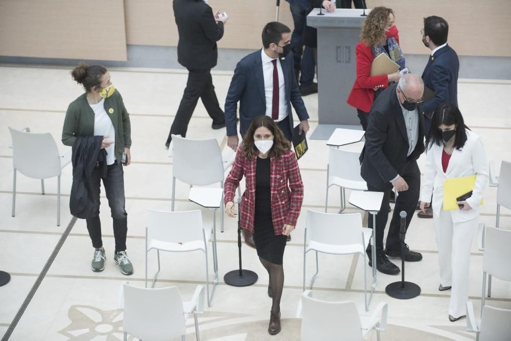 Els diputats de la Catalunya Central posen junts a l'hemicicle