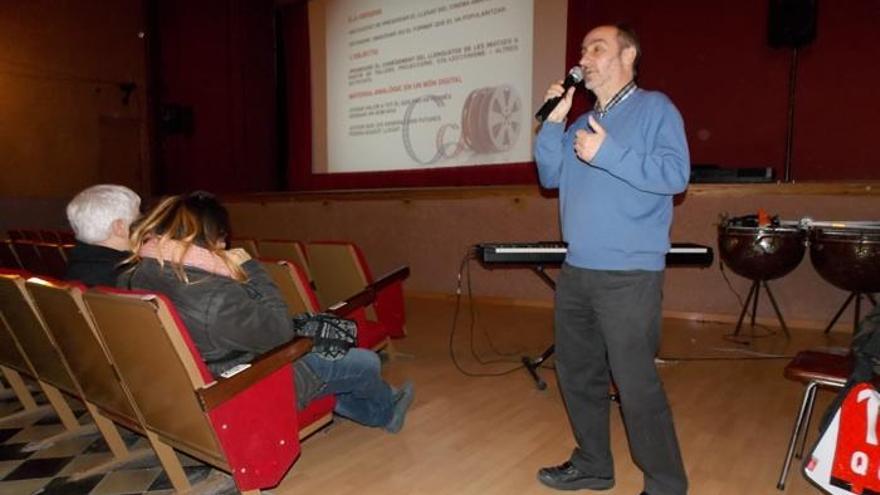 Ramon Gassó, president de l&#039;entitat durant la seva presentació a Berga al gener