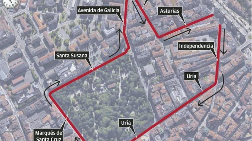 Uría y otras siete calles del centro de Oviedo se cortarán a las tres de la tarde para el desfile del Día de América