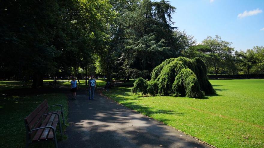 La zona del parque Ferrera en la que apareció el cadáver esta mañana.