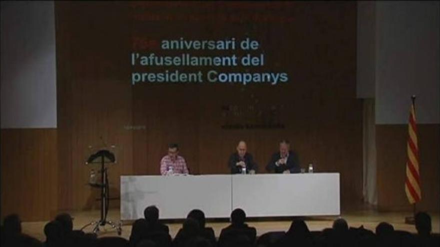 Acto por el 75 aniversario del fusilamiento del president Lluís Companys en Barcelona