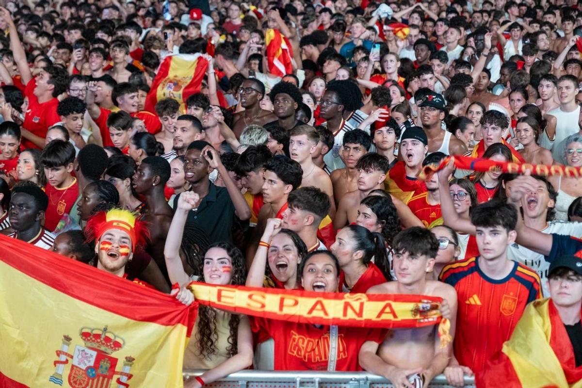 La final del Mundial en Mallorca: La 'fan zone' de España en Son Fusteret